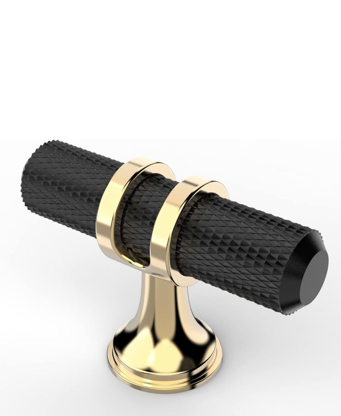 1pc Black and Gold Cabinet Furniture T knobs