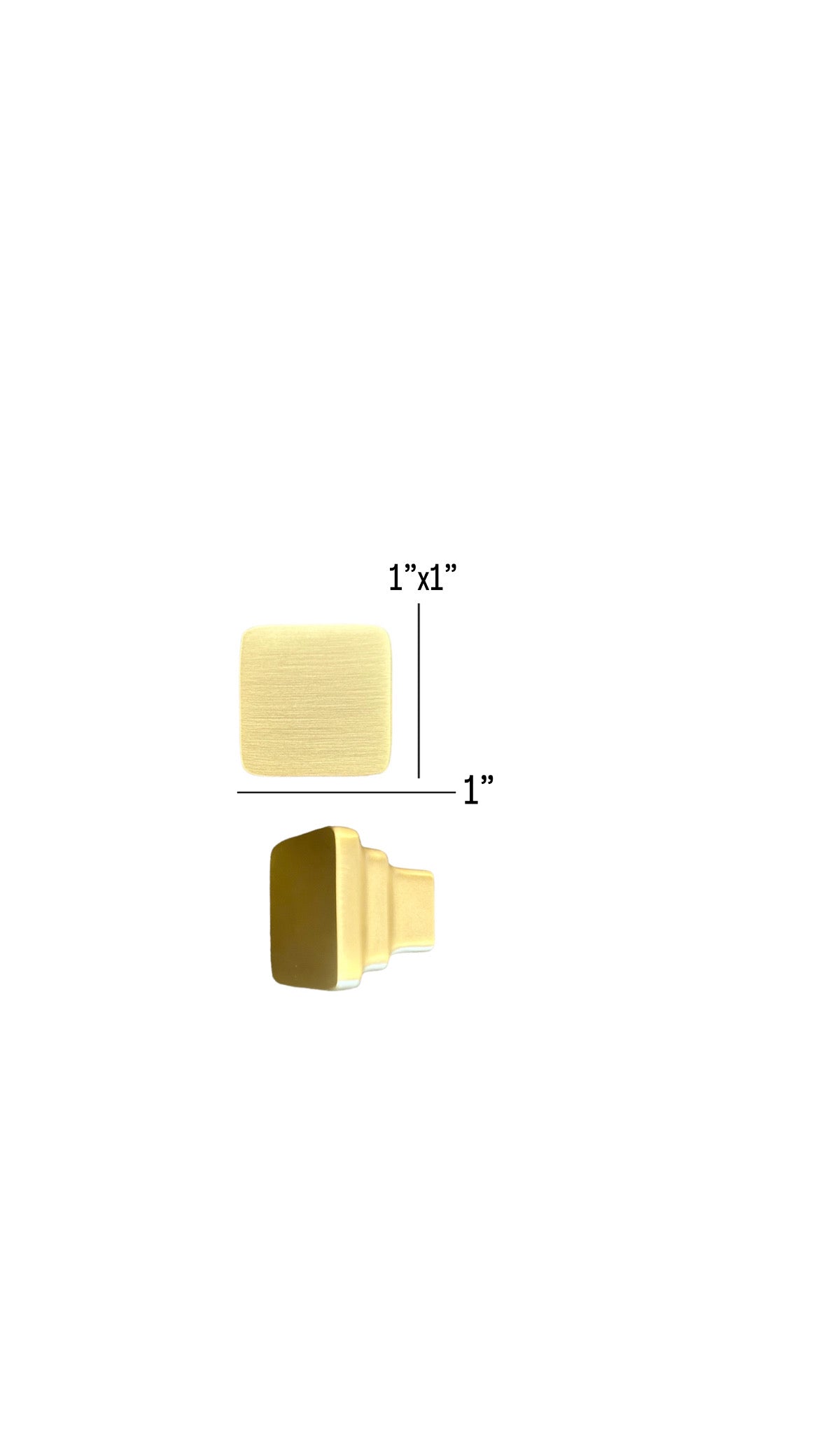 6pk Champagne Gold Square Kitchen Cabinet Furniture Knobs