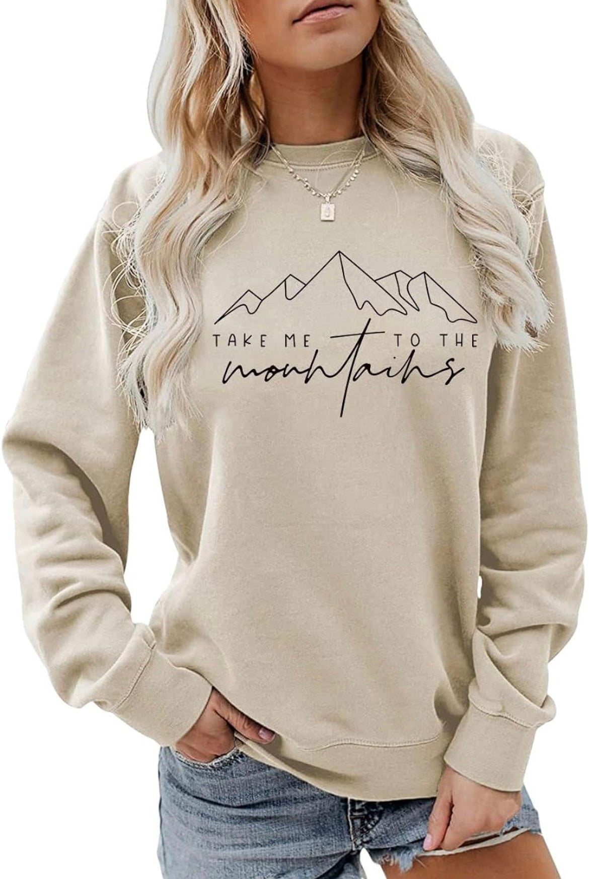 GreenVines Take me to the Mountains Sweatshirts Adventure Lover Sweater