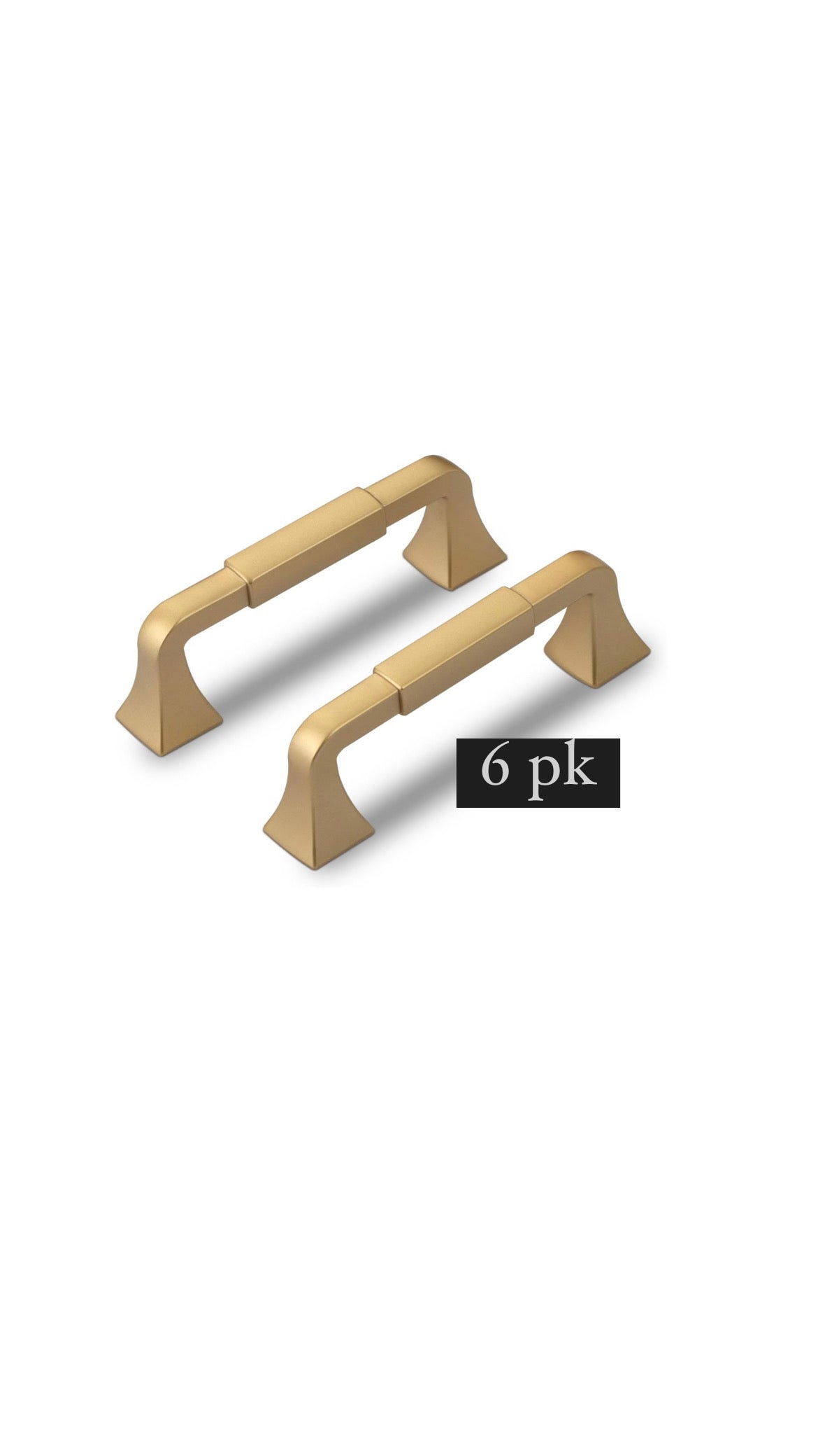 6pk Champagne/Brushed Gold Cabinet Handles, Furniture Pulls 3- inch